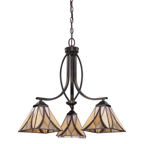 Elstead Asheville Kronleuchter E27 3-fach Valiant Bronze
