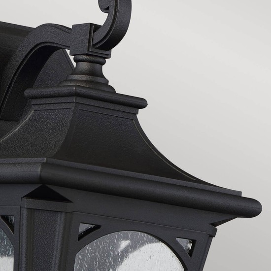 Elstead Bedford Außen-Wandleuchte E27 39cm Mystic Schwarz IP44 Anti-Meerwasser