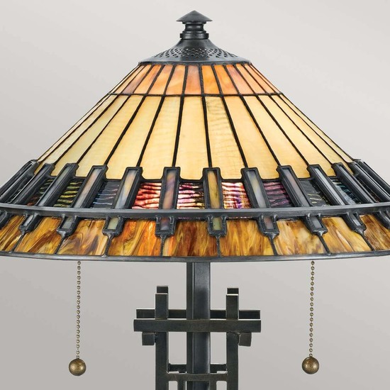 Elstead Chastain Tischleuchte E27 2-fach Vintage-Bronze