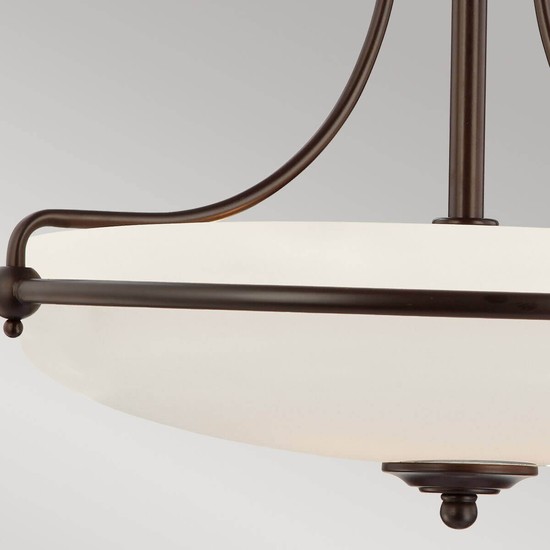 Elstead Griffin Deckenleuchte E27 4-fach Palladianische Bronze