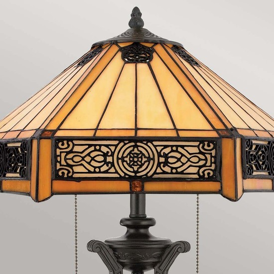 Elstead Indus Tischleuchte E27 2-fach Vintage-Bronze