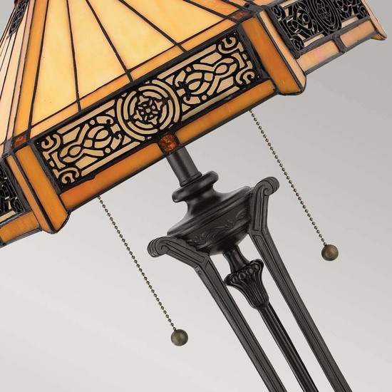 Elstead Indus Tischleuchte E27 2-fach Vintage-Bronze