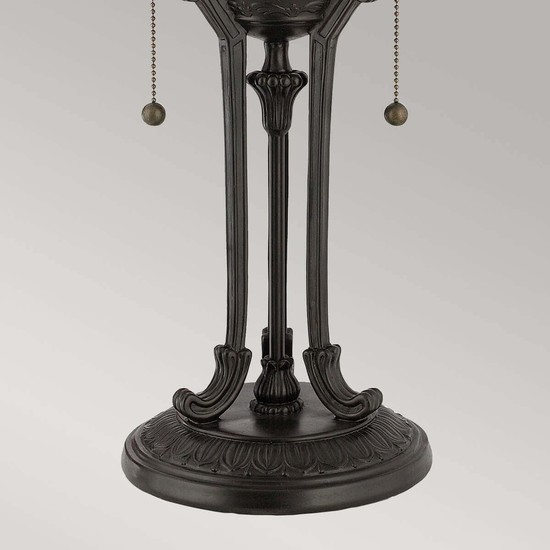 Elstead Indus Tischleuchte E27 2-fach Vintage-Bronze