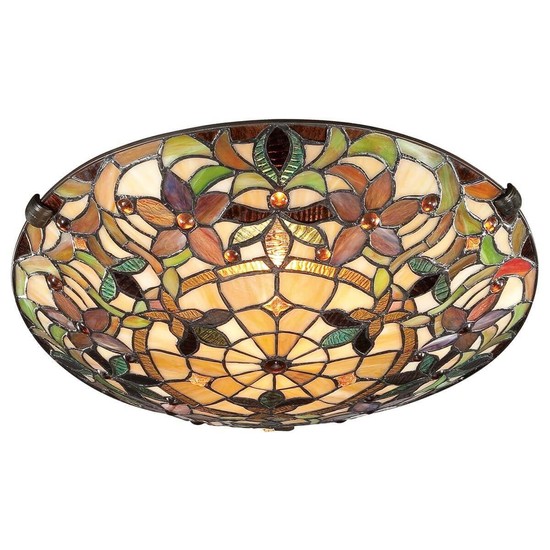 Elstead Kami Deckenleuchte E27 2-fach Vintage-Bronze