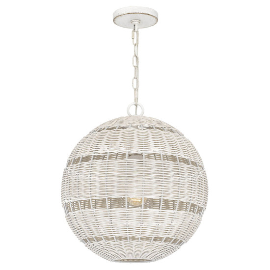 Elstead Lindendale Pendelleuchte E27 Antik-Weiß Antikweiß IP44