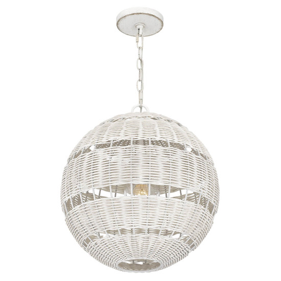 Elstead Lindendale Pendelleuchte E27 Antik-Weiß Antikweiß IP44