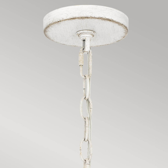 Elstead Lindendale Pendelleuchte E27 Antik-Weiß Antikweiß IP44