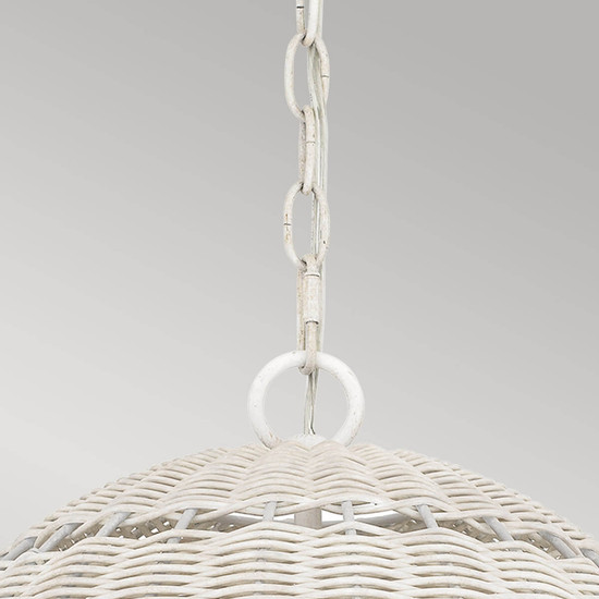 Elstead Lindendale Pendelleuchte E27 Antik-Weiß Antikweiß IP44
