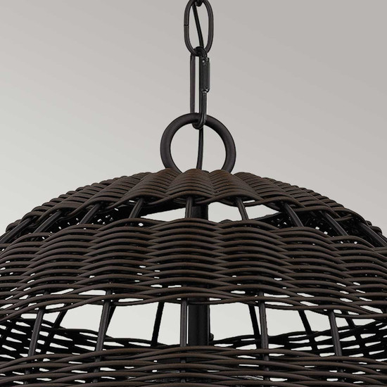 Elstead Lindendale Pendelleuchte E27 Western Bronze Western Bronze IP44