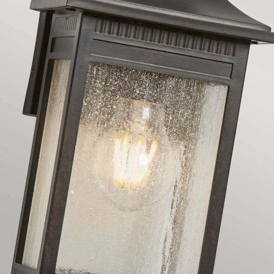 Elstead Livingston Außen-Wandleuchte E27 Kaiserliche Bronze IP44 Anti-Meerwasser
