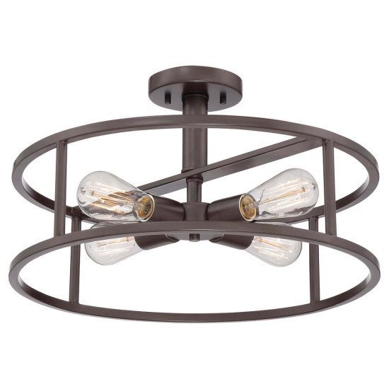 Elstead New Harbor Deckenleuchte E27 4-fach Westliche Bronze