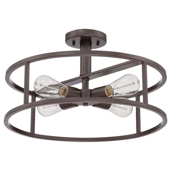 Elstead New Harbor Deckenleuchte E27 4-fach Westliche Bronze