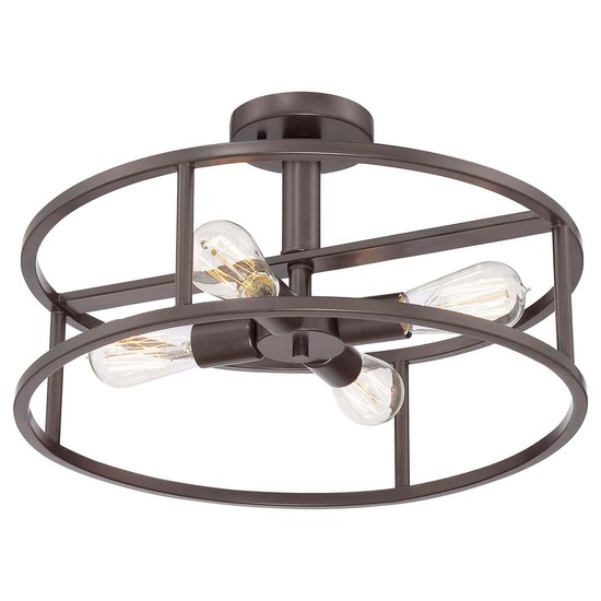 Elstead New Harbor Deckenleuchte E27 4-fach Westliche Bronze
