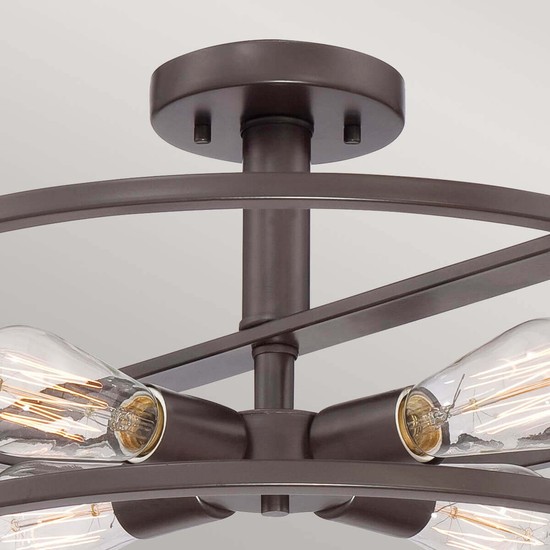 Elstead New Harbor Deckenleuchte E27 4-fach Westliche Bronze