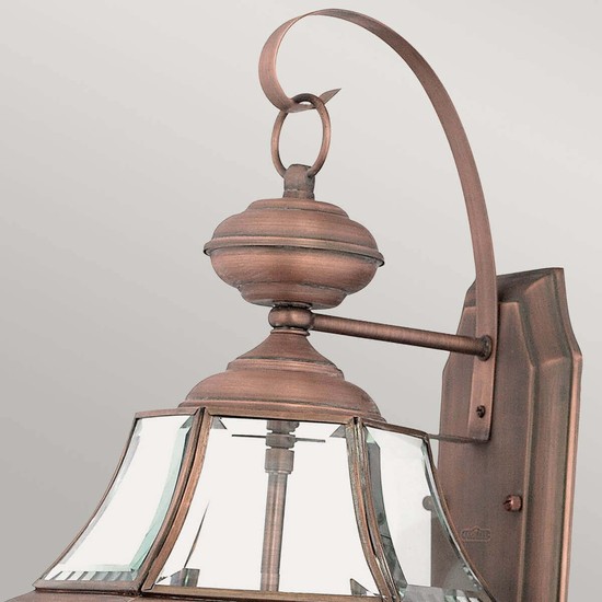 Elstead Newbury Außen-Wandleuchte E14 2-fach 53cm Gealtertes Kupfer IP44