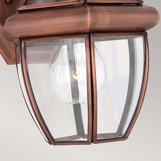 Elstead Newbury Außen-Wandleuchte E27 31cm Gealtertes Kupfer IP44