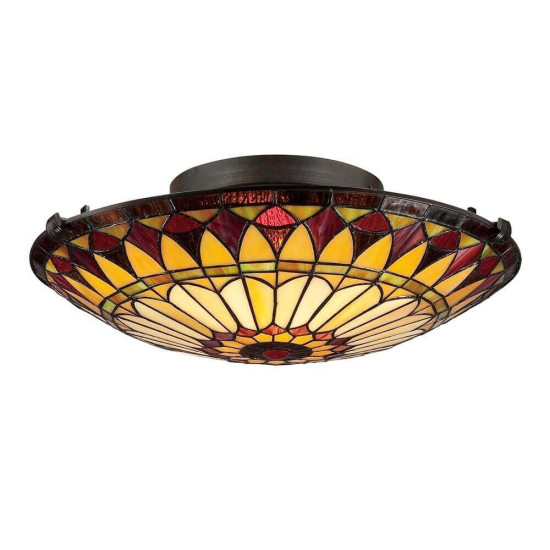 Elstead West End Deckenleuchte E27 2-fach Vintage-Bronze
