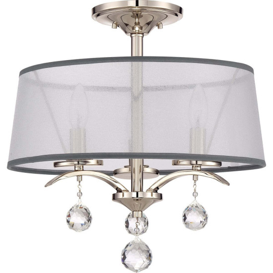 Elstead Whitney Deckenleuchte E14 3-fach Imperial Silber