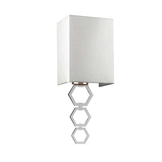 Elstead Ria Wandleuchte E27 Small Poliertes Chrom Elfenbeinfarbe
