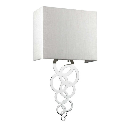 Elstead Rosa Wandleuchte E27 Medium Poliertes Chrom Elfenbeinfarbe