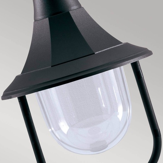 Elstead Shannon Außen-Stehleuchte E27 50cm Schwarzes Polykarbonat IP44 Anti-Meerwasser