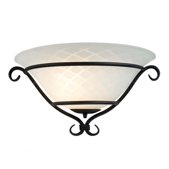Elstead Torchiere Wandleuchte E27 Schwarz, Made in UK