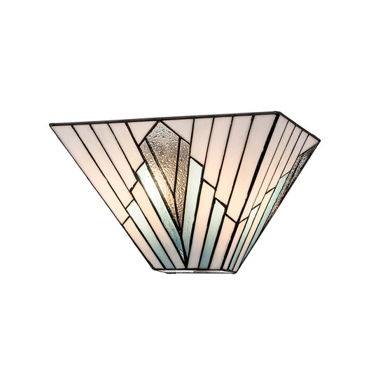 Elstead Alderley Wandleuchte E14 2-fach Vintage-Bronze Tiffanyglas
