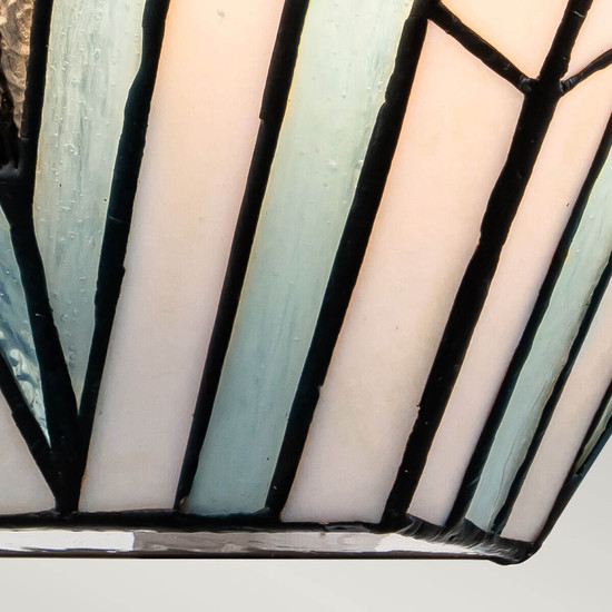 Elstead Alderley Wandleuchte E14 2-fach Vintage-Bronze Tiffanyglas