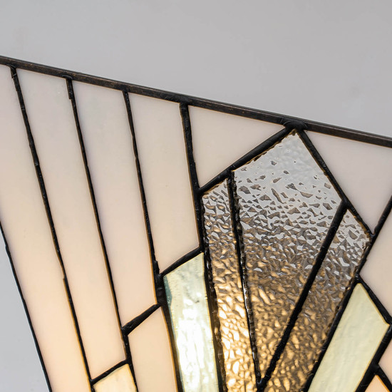 Elstead Alderley Wandleuchte E14 2-fach Vintage-Bronze Tiffanyglas