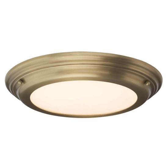 Elstead Welland LED Deckenleuchte 4cm Gealtertes Messing IP54