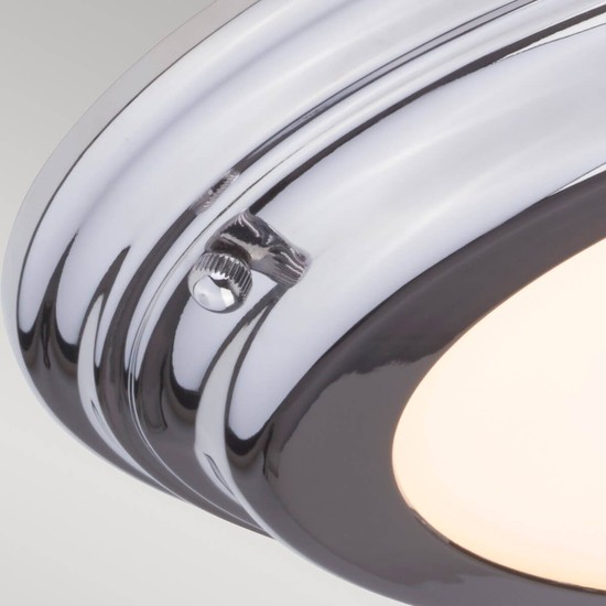Elstead Welland LED Deckenleuchte 4cm Poliertes Chrom IP54
