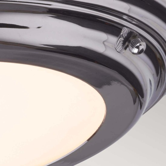 Elstead Welland LED Deckenleuchte 4cm Poliertes Chrom IP54
