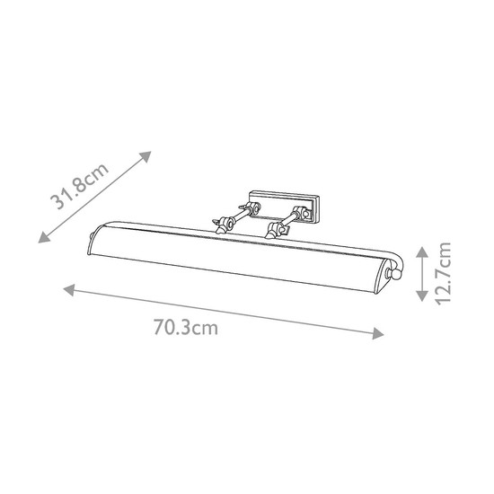 Elstead Winchfield Bilderleuchte E14 4-fach Antik-Messing und Eiche-Effekt Messing Antik und Eicheoptik