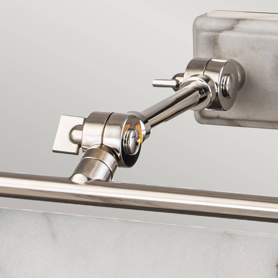Elstead Winchfield Bilderleuchte E14 4-fach Poliertes Nickel & Weißer Marmoreffekt Nickel poliert und weiße Marmor Optik
