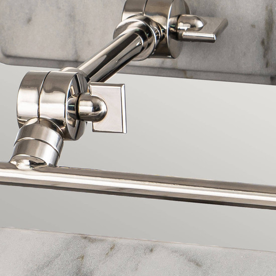 Elstead Winchfield Bilderleuchte E14 2-fach Poliertes Nickel & Weißer Marmoreffekt Nickel poliert und weiße Marmor Optik