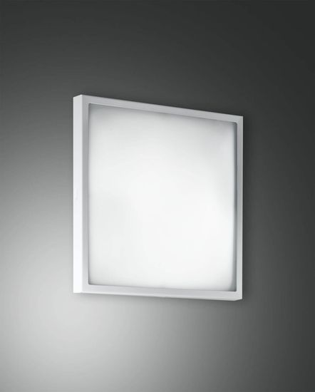 Fabas Luce Wandleuchte Osaka E14 80x220mm Weiß, made in Italy
