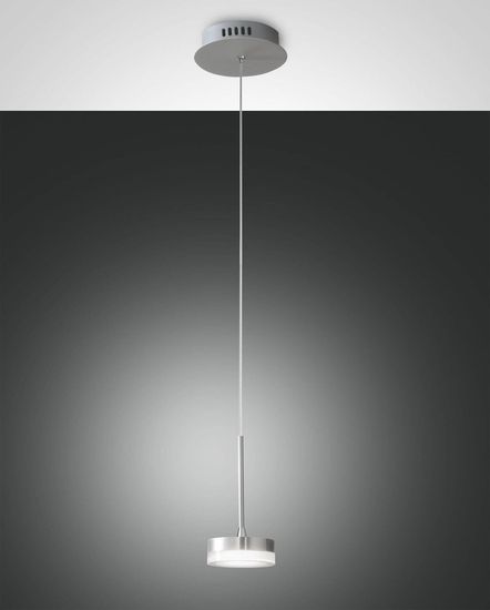 Fabas Luce LED Pendelleuchte Dunk Ø140mm 8W Warmweiß Aluminium