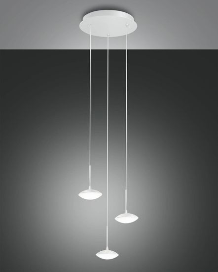 Fabas Luce LED Pendelleuchte Hale Ø250mm 24W Warmweiß Weiß