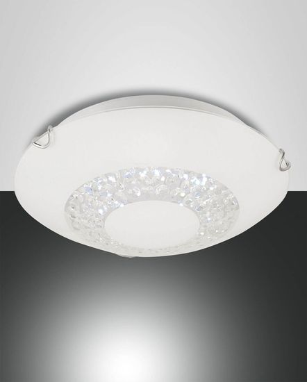 Fabas Luce LED Deckenleuchte Momo Ø300mm 12W Warmweiß Weiß