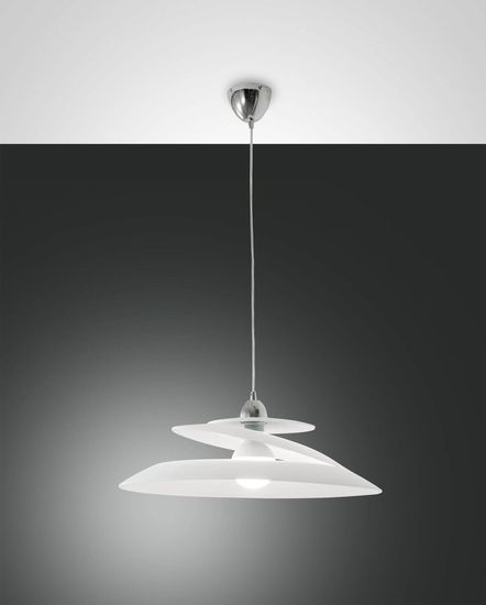 Fabas Luce Pendelleuchte Aragon E27 Ø530mm Weiß, made in Italy