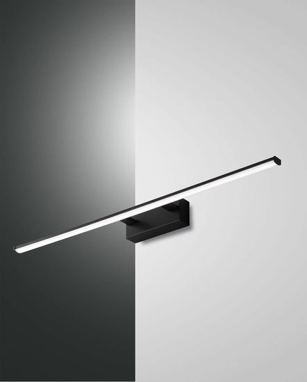 Fabas Luce LED Bad-Wand/Spiegelleuchte Nala 60x110mm 15W Warmweiß IP44 Schwarz