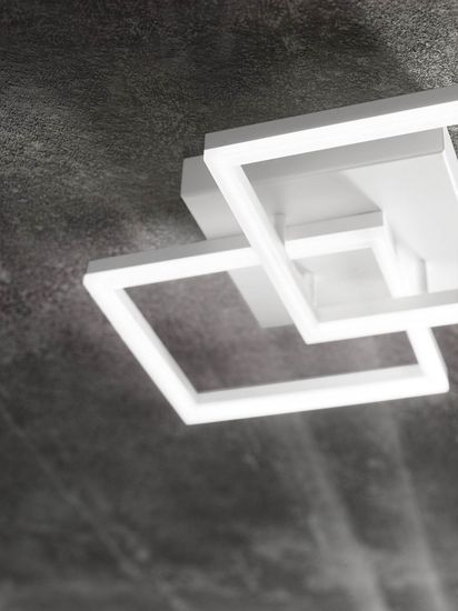 Fabas Luce LED Wand-/Deckenleuchte Bard 110x450mm 39W Neutralweiß Weiß dimmbar