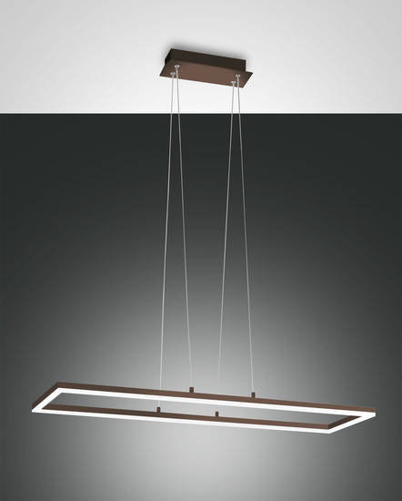 Fabas Luce Bard LED Pendelleuchte 52W dimmbar warmweiß Rostbraun 3394-45-361