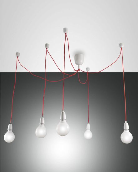 Fabas Luce Pendelleuchte Blog E27 Ø120mm Weiß 5x60W