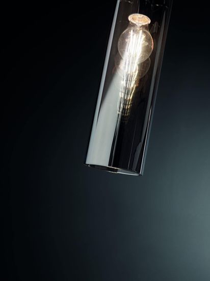 Fabas Luce Pendelleuchte Sintesi E27 Ø100mm Grau