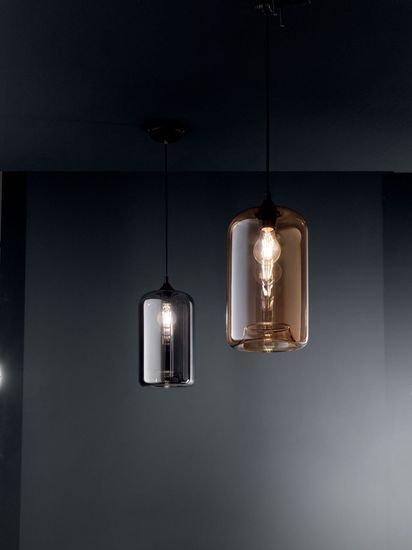 Fabas Luce Pendelleuchte Silo E27 Ø180mm Grau