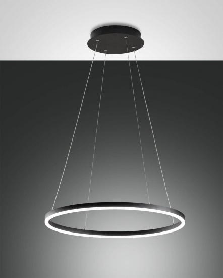 Fabas Luce LED Pendelleuchte Giotto Ø600mm 36W Warmweiß Schwarz dimmbar