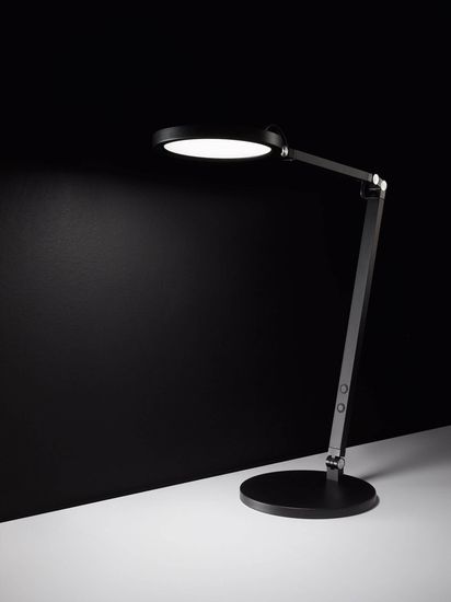 Fabas Luce LED Tischleuchte Regina 800x400mm 9W steuerbare Lichtfarbe Schwarz dimmbar