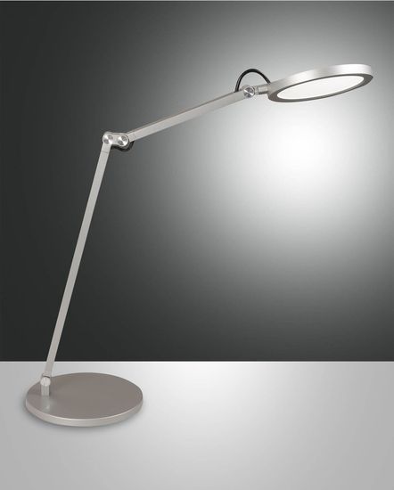 Fabas Luce LED Tischleuchte Regina 800x400mm 9W steuerbare Lichtfarbe Aluminium dimmbar