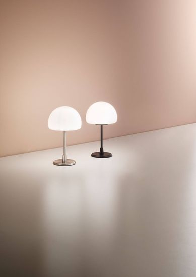 Fabas Luce Tischleuchte Gaia G9 Ø150mm Warmweiß Chromfarben dimmbar